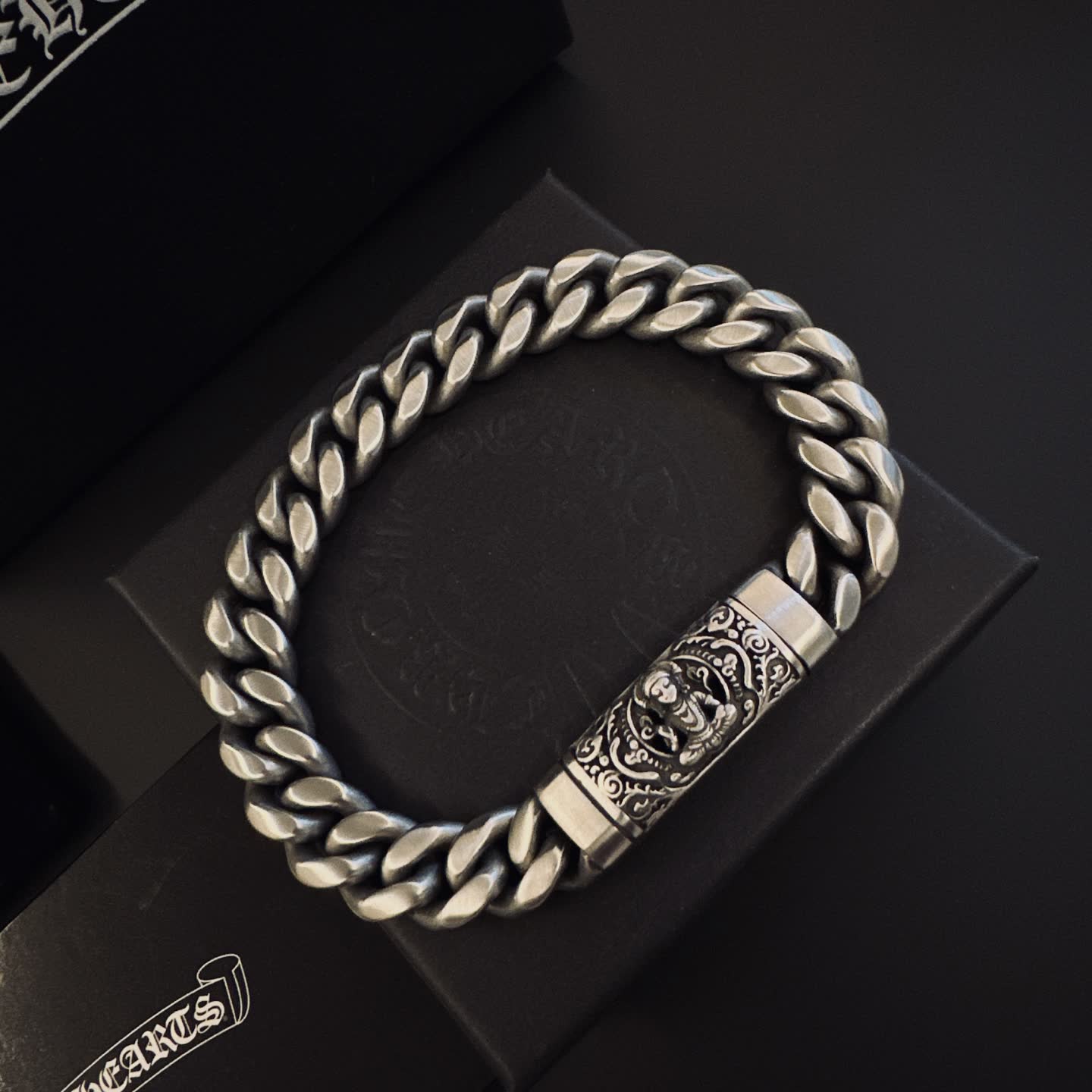 Chrome Hearts Silver Bracelet with Medallion